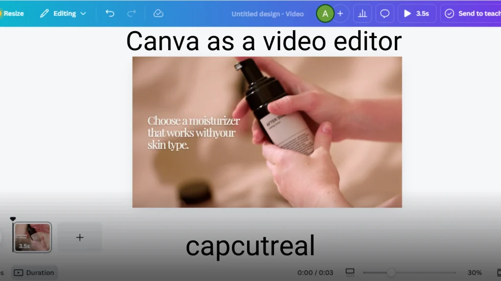 Canva as a video editor